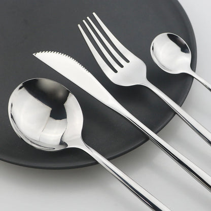 Complete 24pc Stainless Steel Lux Cutlery Set