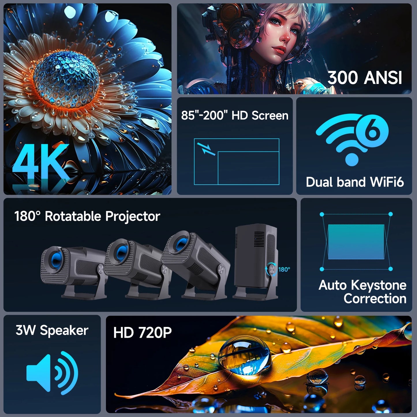 Easy Portable Ultra 4K Projector