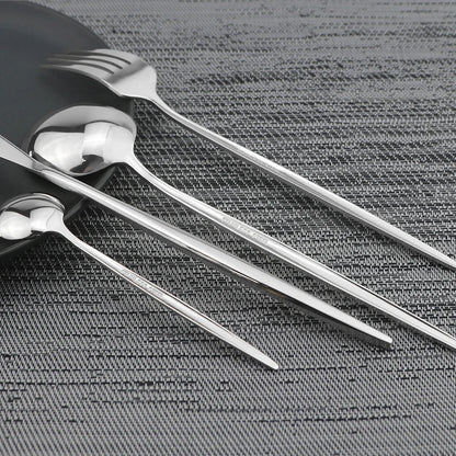 Complete 24pc Stainless Steel Lux Cutlery Set